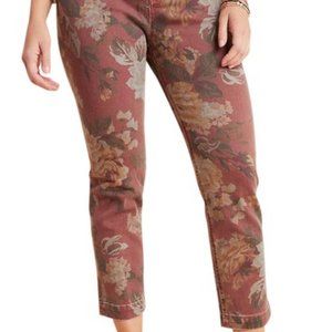 Pilcro High Rise Slim Floral Pants